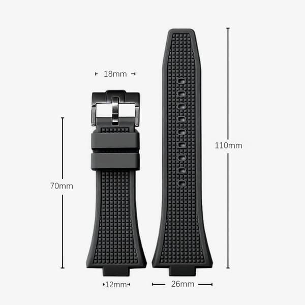 INF Tissot PRX-serien silikonklokkerem Silver buckle