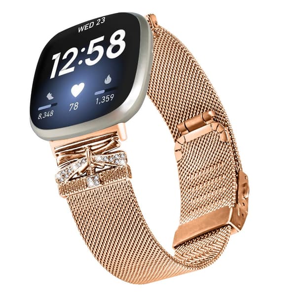 INF Klokkerem i rustfritt stål for Fitbit Versa3/4/Sense 2