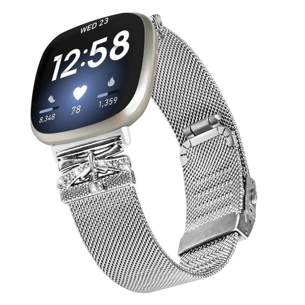 INF Klokkebånd i rustfritt stål for Fitbit Versa3/4/Sense 2