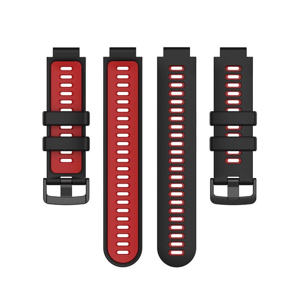 Silikonearmbånd til Garmin Forerunner 220 / 735XT / 235 - Sort/Rød