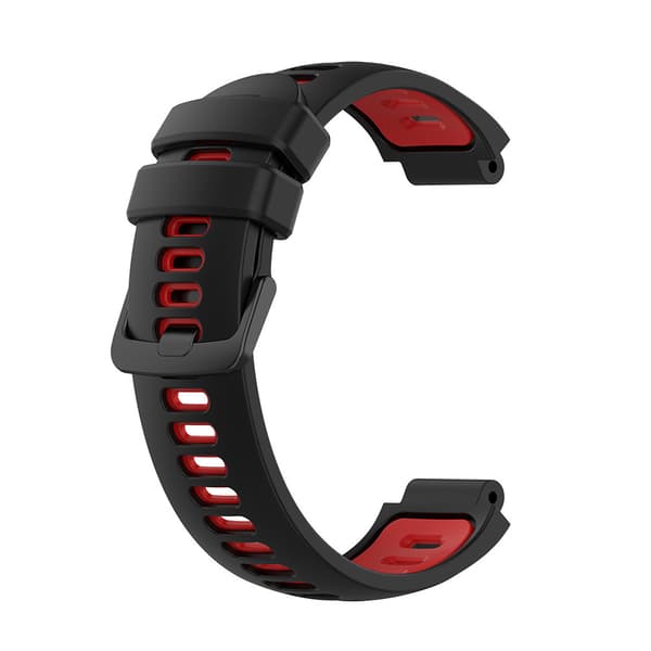 Silikonearmbånd til Garmin Forerunner 220 / 735XT / 235 - Sort/Rød