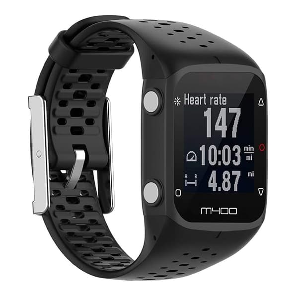 Silikonarmband till Polar M400 / M430 - Svart