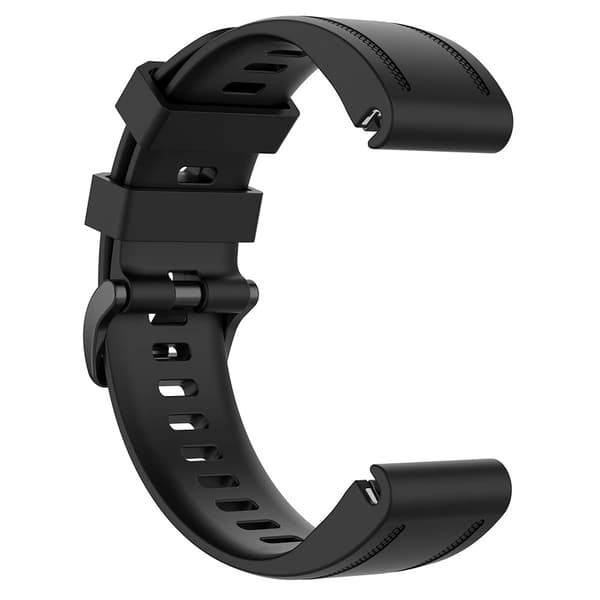Silikoninen ranneke Garmin Fenix ​​​​6S:lle - 20 mm - musta