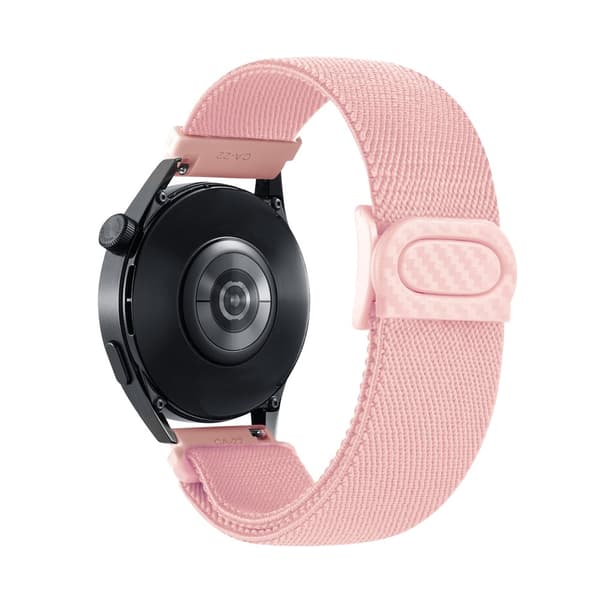 INF Nylon urrem kompatibel med Huawei, Xiaomi, Garmin, Samsung 20mm Lyserød