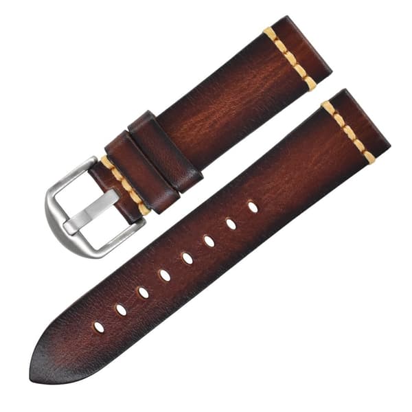 Ersättande klockarmband klockarmband i äkta läder 18 mm