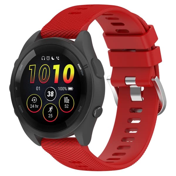 INF Silikon Wtach-rem för Garmin Forerunner 165, 165 Music Röd
