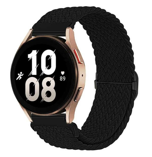 Magnetisk nylonvevd stropp til Samsung Huawei Sort 20mm