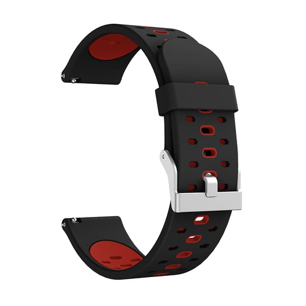 INF Silikonarmband för Amazfit Bip/Galaxy Watch 42mm Svart+röd