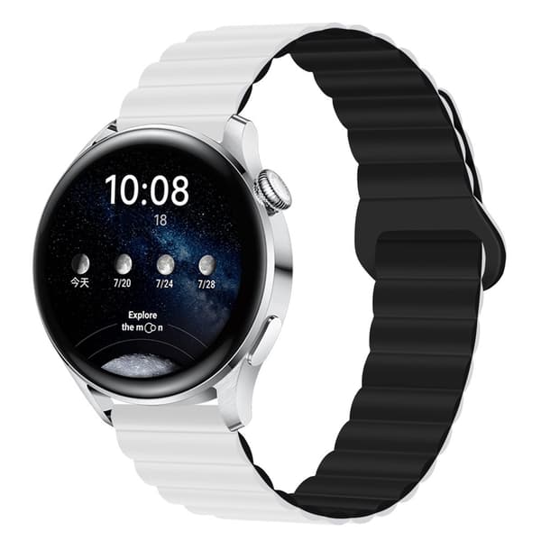 INF 22 mm silikonarmbånd for Huawei GT4, Samsung Watch6, magnetisk adsorpsjonsløkkestropp