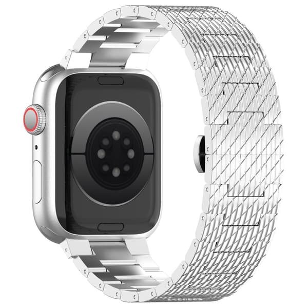 INF Teksturert stålstropp for Garmin Forerunner 165/165 Music/168/168 Music/D2 Air X10/Bounce/vivoactive 5/Active 5/VivoMove Trend/venu SQ2/vivomove s