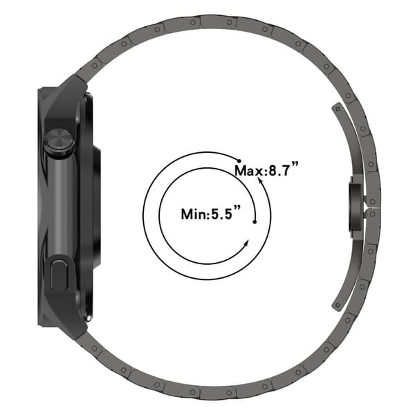 INF Teksturert stålstropp for Garmin Forerunner 165/165 Music/168/168 Music/D2 Air X10/Bounce/vivoactive 5/Active 5/VivoMove Trend/venu SQ2/vivomove s