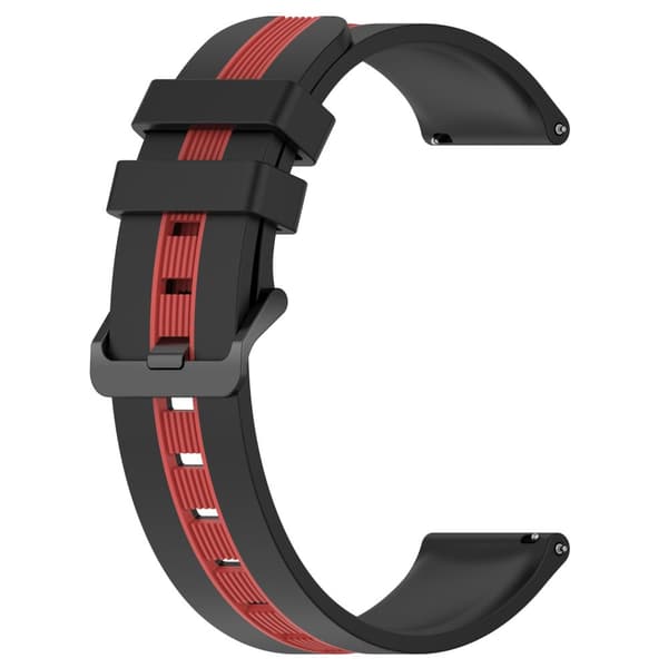 INF 20mm Silikonarmband för Samsung och Huawei Klockor Svart+grå