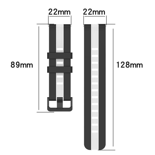 INF 22 mm silikonrem for Garmin/Samsung/Xiaomi-klokker