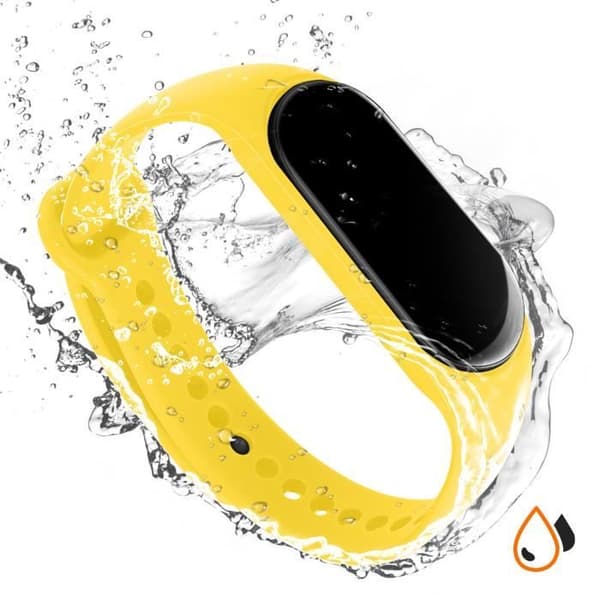AVIZAR Armband för Xiaomi Mi Band 5/6/7 - Gul - Silikon Soft Touch Vattentätt