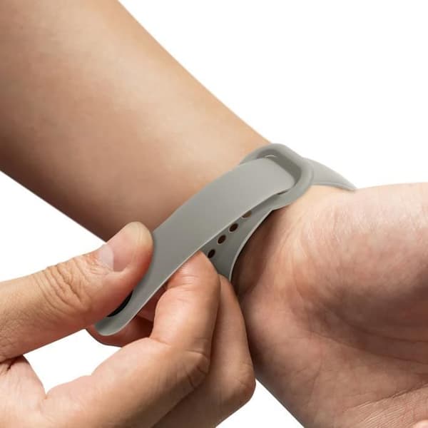 Armband för Xiaomi Mi Band 5/6/7 - AVIZAR - Silikon Soft Touch Vattentät Grå