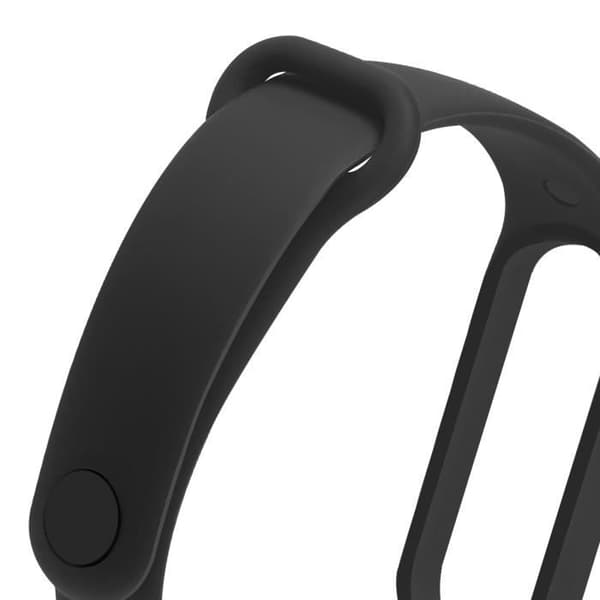 AVIZAR armband till Xiaomi Mi Band 5/6/7 i vattentät svart silikon