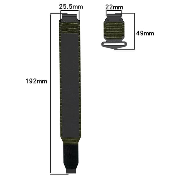 INF 22 mm urrem til Garmin Quatix 7 Pro/FeniX/Fenix 6/Fenix 5 Størrelse M Nylon