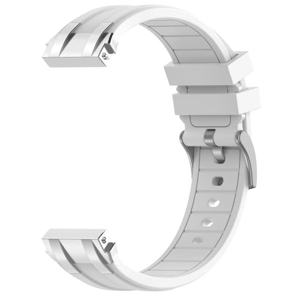 INF Premium silikonklokkerem 22 mm for Garmin, Samsung, Huawei (sølvspenne)