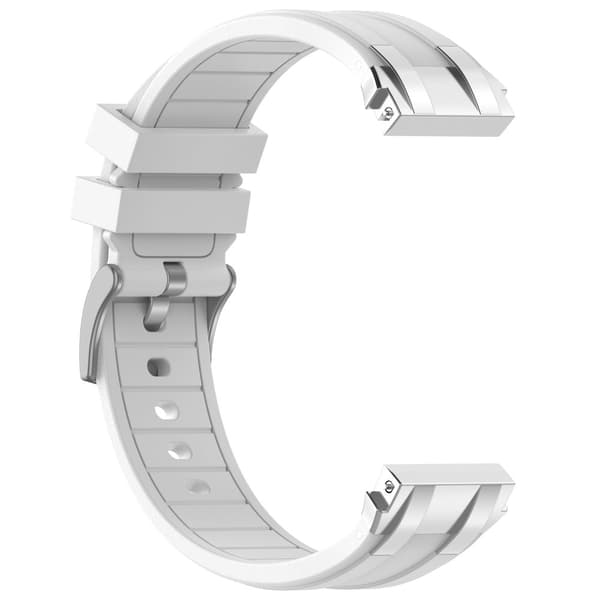 INF Premium silikonklokkerem 22 mm for Garmin, Samsung, Huawei (sølvspenne)
