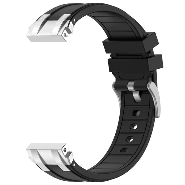 INF Premium silikonikellon ranneke 22mm Garminille, Samsungille, Huaweille (hopeasolki)