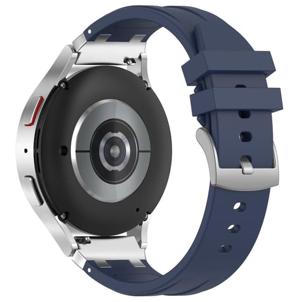 INF Premium silikonklokkerem 20 mm for Garmin, Samsung, Huawei (sølvspenne)