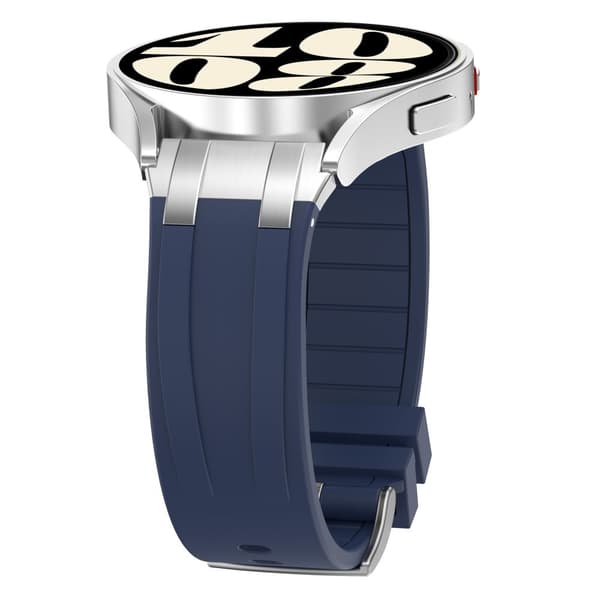 INF Premium silikonklokkerem 20 mm for Garmin, Samsung, Huawei (sølvspenne)