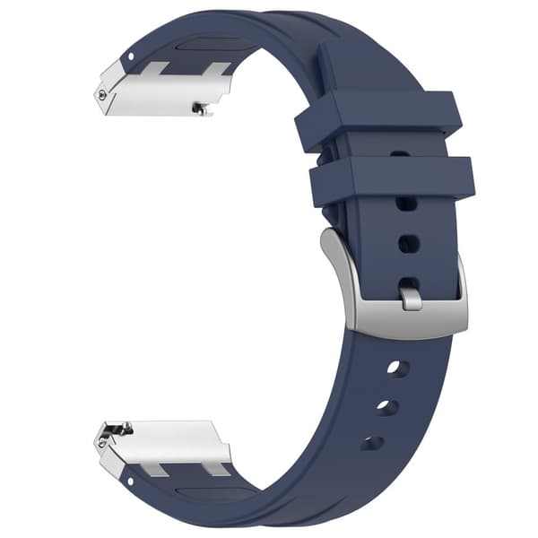 INF Premium silikonklokkerem 20 mm for Garmin, Samsung, Huawei (sølvspenne)