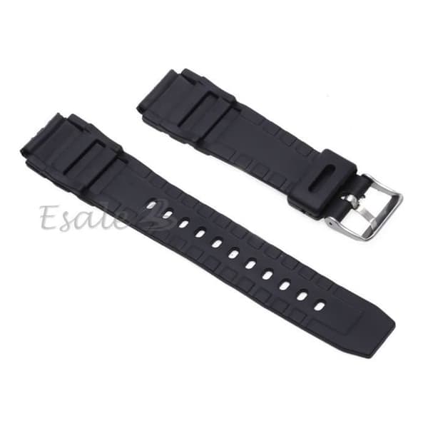 Svart silikonarmband - barn - stiftspänne - 18mm