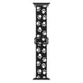 Miniatyrbild 1 av 4: Apple Watch kompatibelt Nylon armband SVART m TASSAR 38/40/41 mm