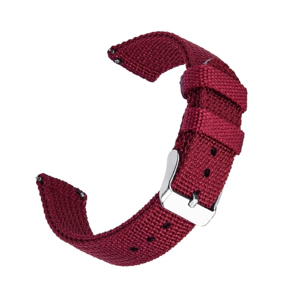 Rött klockarmband i två delar 22mm