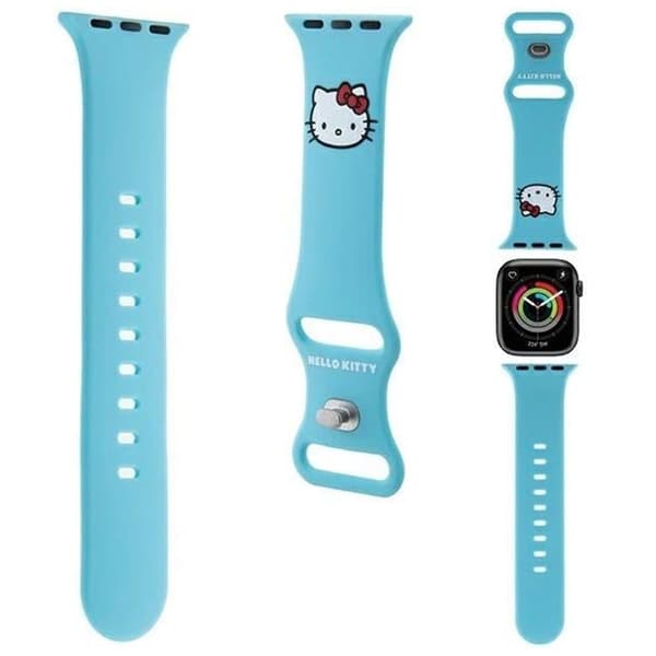 Hello Kitty silikon Kitty Head stropp for Apple Watch 38/40/41mm - blå