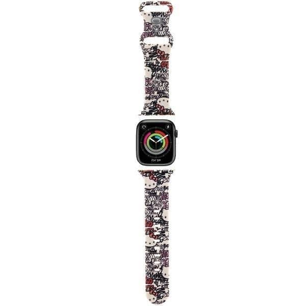 Hello Kitty silikonetiketter Graffiti-rem for Apple Watch 38/40/41 mm - beige