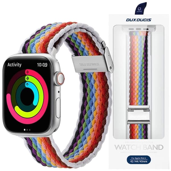Dux Ducis Band (blandingsversjon) Apple Watch SE Band 8, 7, 6, 5, 4, 3, 2, 1 (41, 40, 38 mm) flettet stropp armbånd lette striper