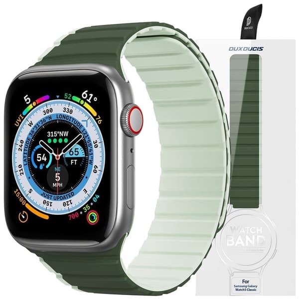 Magnetisk Apple Watch SE 8, 7, 6, 5, 4, 3, 2, 1 (41, 40, 38 mm) Dux Ducis-bånd (LD-versjon) - Grønn