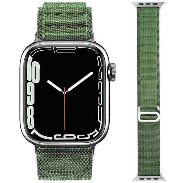 Armbånd med alpin stålspenne for Apple Watch 42/44/45/49 mm - grønn