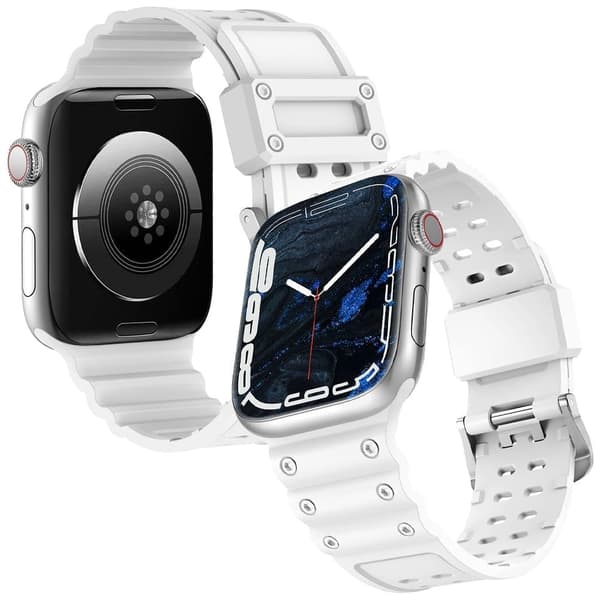 Stropp Triple Protection Apple Watch Ultra, SE, 8, 7, 6, 5, 4, 3, 2, 1 (49, 45, 44, 42 mm) armbånd hvit