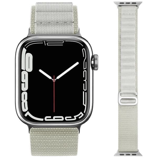 Alpine stropp med stålspenne for Apple Watch 42/44/45/49 mm - sølv
