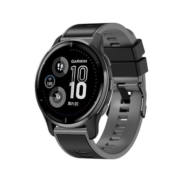 INF Silikone urrem til Garmin Venu 2-serien Sort+grå