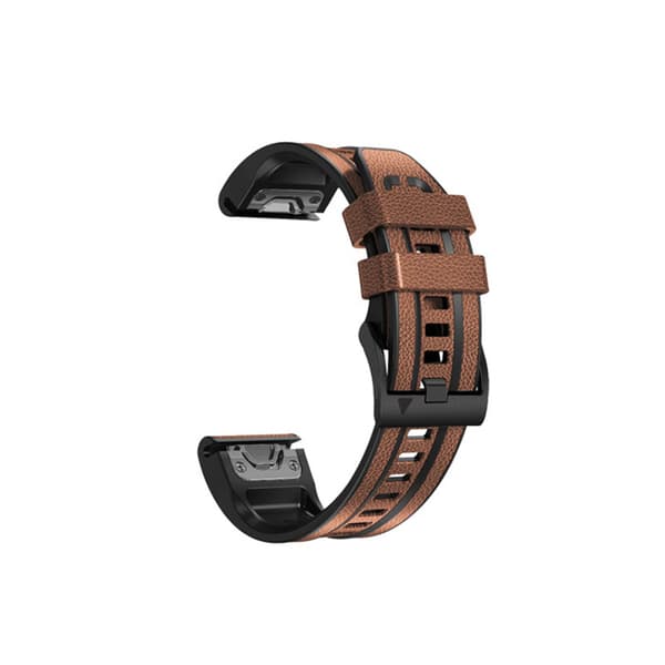 INF Lærreim til Garmin Fenix 7 Pro/7X 0 Brun 26 mm
