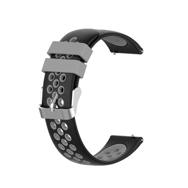 INF Silikonreim for Ticwatch E3, Pro og GTH Svart+grå