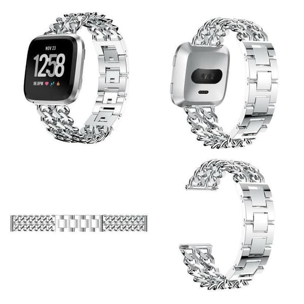 INF Alloy Double-Row Denim Chain Strap for Fitbit Versa Series Fitbit Versa 3