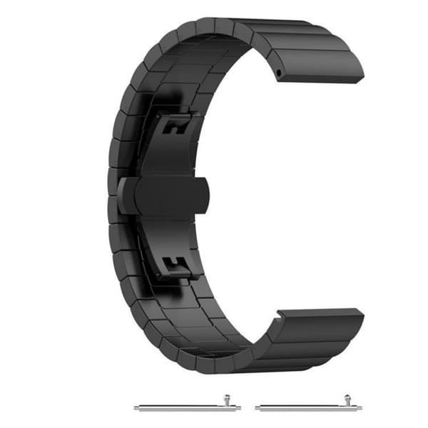 INF Ruostumattomasta teräksestä valmistettu perhoslukko kellon ranneke Fitbit Versa/Lite -laitteelle 0