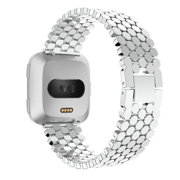 INF Klokkerem i rustfritt stål for Fitbit Versa Smartwatch - Fiskeskaladesign Fitbit Versa 2