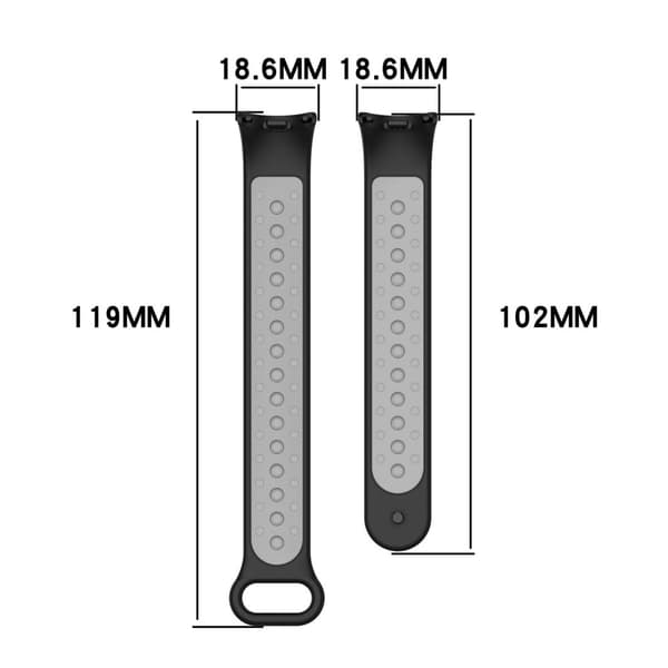 INF Xiaomi Band 8/9 Strap - Andningsbart TPU-ersättningsarmband