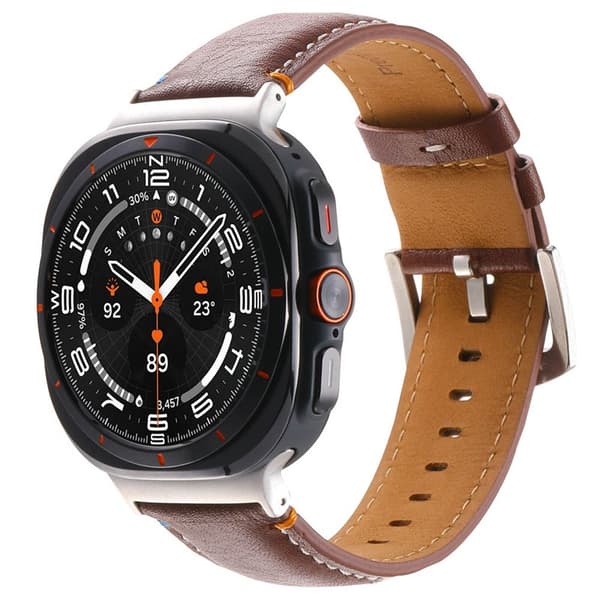 Nahkainen kellon ranneke Samsung Galaxy Watch Ultra (47mm) - Chestnut Oak