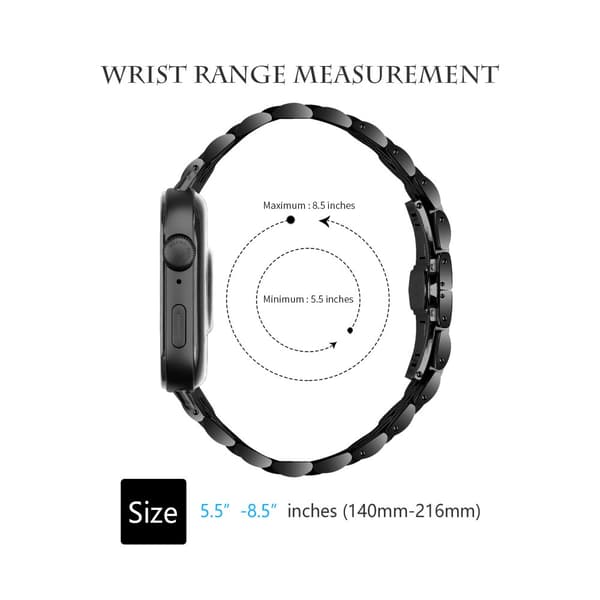 INF WatchFit 3 Smart Watch-reim med syvperlekjede i stål