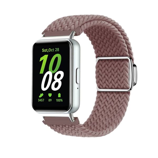 Flätat magnetiskt klockarmband Samsung Galaxy Fit 3 - Smokey Mauve