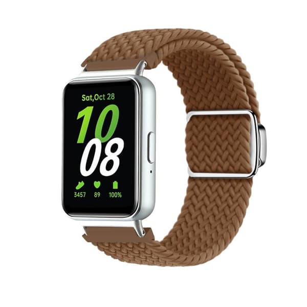 Punottu magneettinen ranneke Samsung Galaxy Fit 3 - Brown