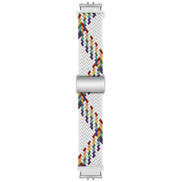 Punottu magneettinen ranneke Samsung Galaxy Fit 3 - White Rainbow