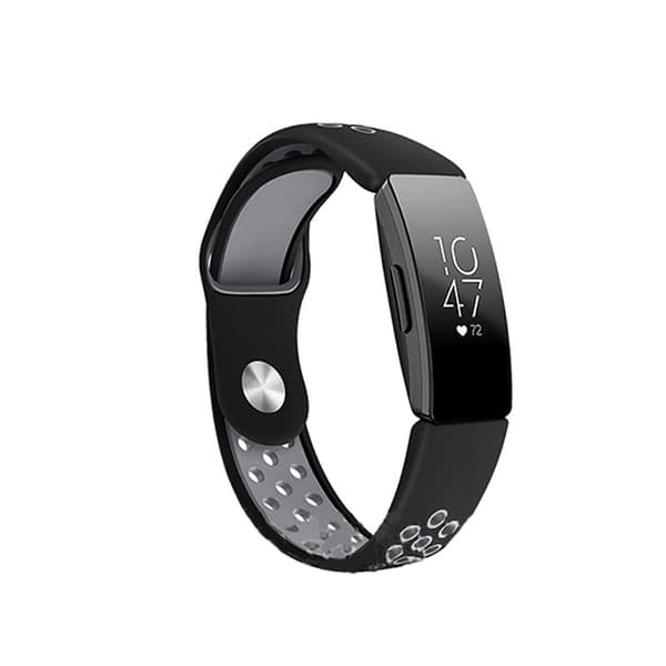 INF Silikone urrem til Fitbit Inspire/Inspire HR/ACE2 0 Sort+grå S